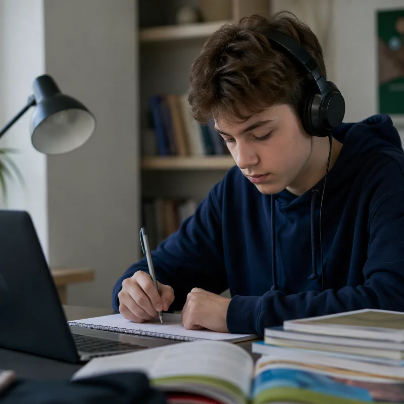 Come prepararsi all'INVALSI inglese: studente alle prese con l’INVALSI