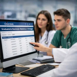 Graduatoria nazionale del semestre filtro Medicina 2025/2026 consultata online da studenti universitari