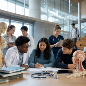 studenti di medicina durante lezione universitaria su medicina senza test come funziona