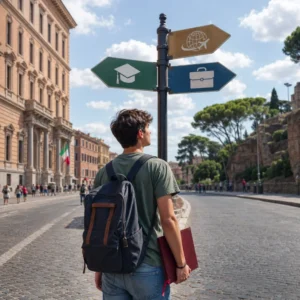Studente che sceglie cosa fare dopo la Maturità tra università, lavoro e anno sabbatico