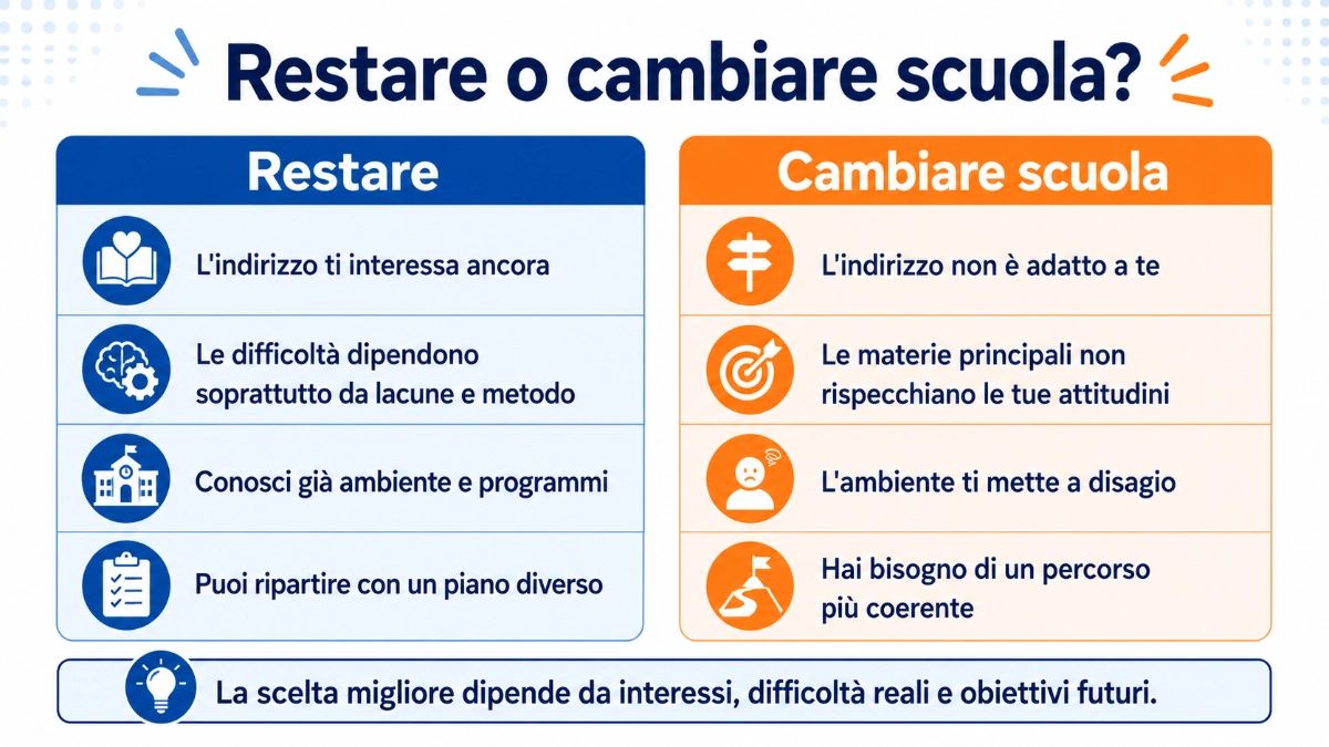 come decidere se cambiare scuola dopo una bocciatura
