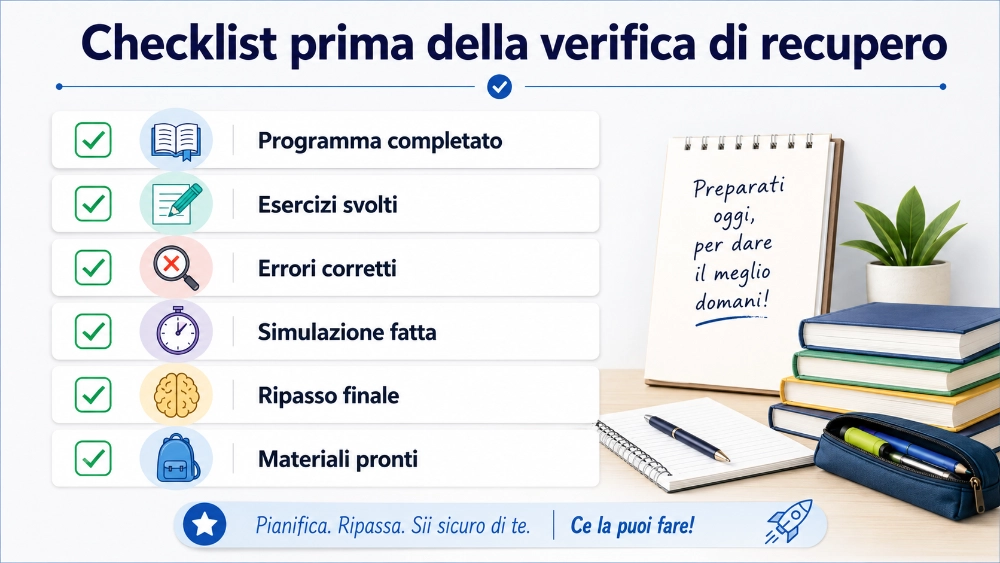 checklist verifica recupero debiti formativi