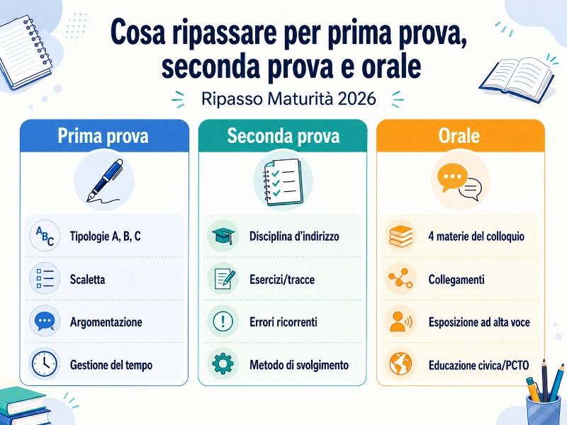 Cosa ripassare Maturità 2026 tra prove e orale